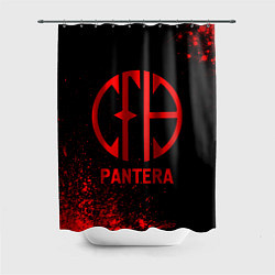 Шторка для душа Pantera - red gradient, цвет: 3D-принт