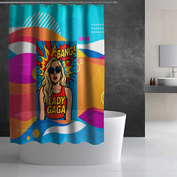 Шторка для душа Леди Гага в стиле комиксов, цвет: 3D-принт — фото 2