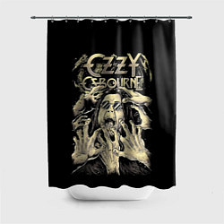 Шторка для душа Ozzy Osbourne - head and hands, цвет: 3D-принт