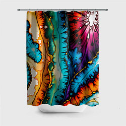 Шторка для душа Разноцветный узор, цвет: 3D-принт