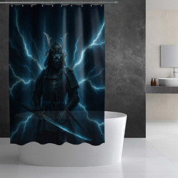 Шторка для душа Электросамурай, цвет: 3D-принт — фото 2
