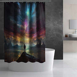 Шторка для душа Shocking the cosmos, цвет: 3D-принт — фото 2