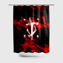 Шторка для душа Doom красный огонь марса, цвет: 3D-принт