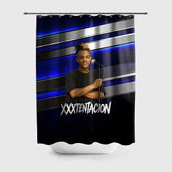 Шторка для душа XXXTentacion с микрофоном довольный, цвет: 3D-принт