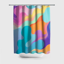 Шторка для душа Разноцветные красивые облака, цвет: 3D-принт