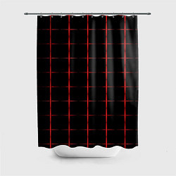 Шторка для душа Color black red crosses, цвет: 3D-принт