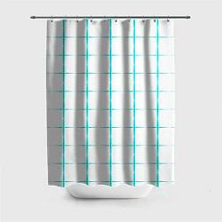 Шторка для душа Color white light blue crosses, цвет: 3D-принт