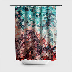 Шторка для душа Мозаика воспоминаний - текстура, цвет: 3D-принт