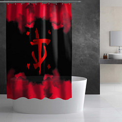 Шторка для душа Doom огненные краски, цвет: 3D-принт — фото 2