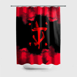 Шторка для душа Doom огненные краски, цвет: 3D-принт