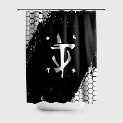 Шторка для душа Doom соты краски, цвет: 3D-принт