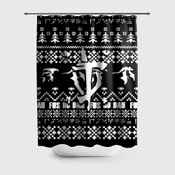 Шторка для душа Doom x elders scrolls pattern, цвет: 3D-принт