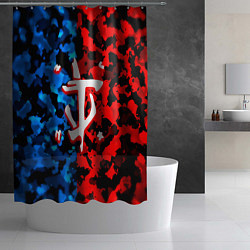 Шторка для душа Doom камуфляж текстура, цвет: 3D-принт — фото 2