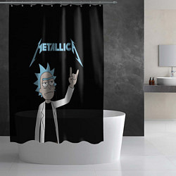 Шторка для душа Metallica и Рик рокер из Рик и Морти, цвет: 3D-принт — фото 2