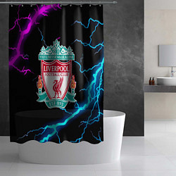 Шторка для душа Liverpool neon storm, цвет: 3D-принт — фото 2