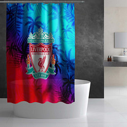 Шторка для душа Liverpool неоновые тропики, цвет: 3D-принт — фото 2