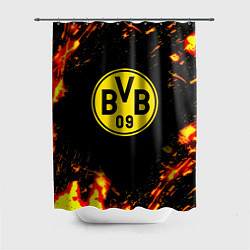 Шторка для душа Borussia огненные краски, цвет: 3D-принт