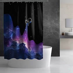 Шторка для душа Потеки космической краски, цвет: 3D-принт — фото 2