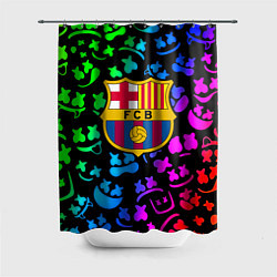 Шторка для душа Барселона x Маршмэллоу неоновый градиент, цвет: 3D-принт
