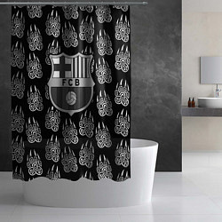 Шторка для душа Barcelona лапы лес, цвет: 3D-принт — фото 2