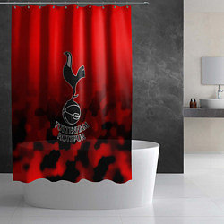 Шторка для душа Тоттенхэм Хотспур камуфляж красный, цвет: 3D-принт — фото 2