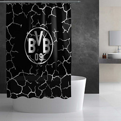 Шторка для душа Borussia черно белые, цвет: 3D-принт — фото 2
