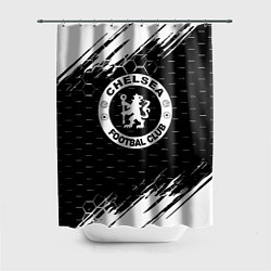 Шторка для душа Chelsea штрихи красок текстура, цвет: 3D-принт