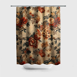 Шторка для душа Ковер цветочный текстура, цвет: 3D-принт