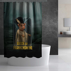 Шторка для душа Франкенштейн свинья невеста, цвет: 3D-принт — фото 2