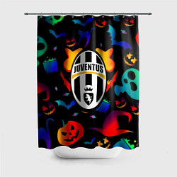 Шторка для душа Juventus хэллоуин неон, цвет: 3D-принт