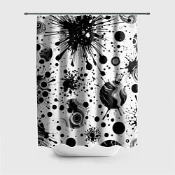 Шторка для ванной Паттерн из абстрактных клякс - нейроарт