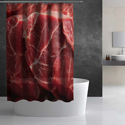 Шторка для душа Текстура мяса, цвет: 3D-принт — фото 2