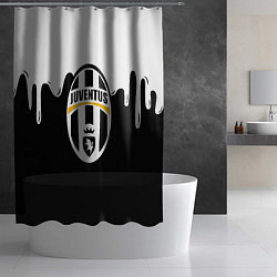 Шторка для душа Juventus капли красок, цвет: 3D-принт — фото 2
