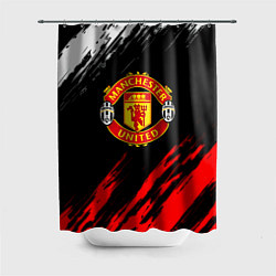Шторка для душа Манчестер Юнайтед x Ювентус краски, цвет: 3D-принт