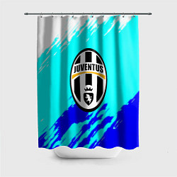 Шторка для душа Ювентус краски штрихи текстура, цвет: 3D-принт