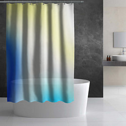 Шторка для душа Color yellow blue white, цвет: 3D-принт — фото 2