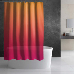 Шторка для душа Color orange pink, цвет: 3D-принт — фото 2