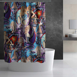 Шторка для душа Как у Мэтт Тейлора с девушками, цвет: 3D-принт — фото 2