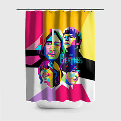 Шторка для душа The Beatles: Poly-art, цвет: 3D-принт