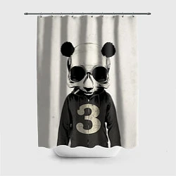 Шторка для душа Скелет панды, цвет: 3D-принт