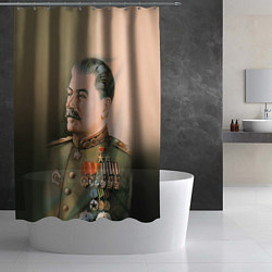 Шторка для душа Иосиф Сталин, цвет: 3D-принт — фото 2