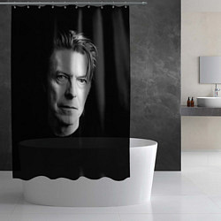 Шторка для душа David Bowie: Black Face, цвет: 3D-принт — фото 2