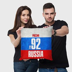 Подушка квадратная Russia: from 92, цвет: 3D-принт — фото 2