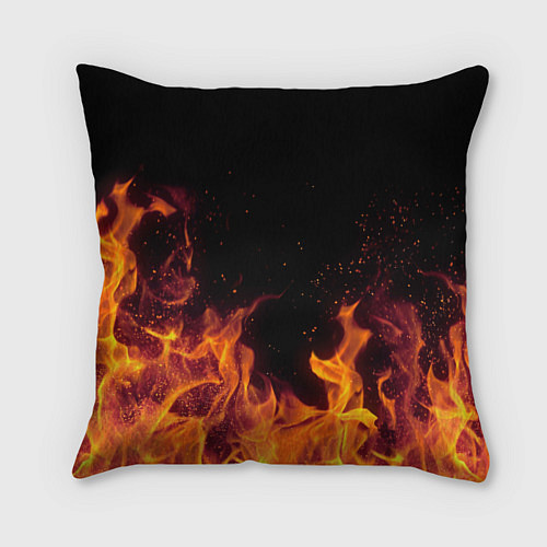 Подушка квадратная Артур - кулон на цепи в огне / 3D-принт – фото 2