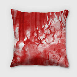 Подушка квадратная Кровь акварельная на Хеллоуин