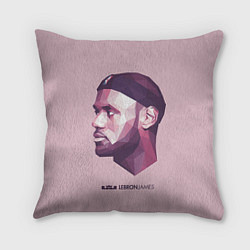 Подушка квадратная LeBron James: Poly Violet, цвет: 3D-принт