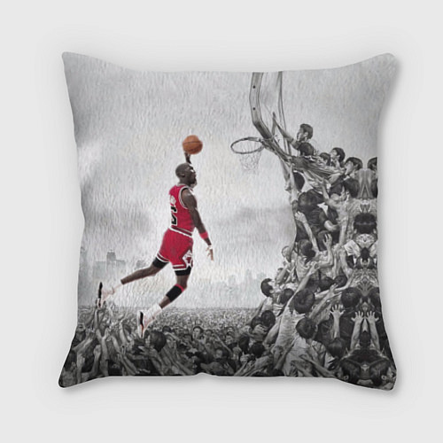 Подушка квадратная Michael Jordan NBA / 3D-принт – фото 2