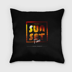 Подушка квадратная Sunset Time, цвет: 3D-принт
