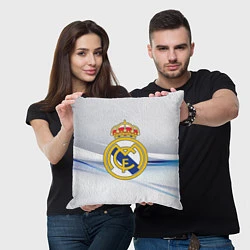 Подушка квадратная Реал Мадрид, цвет: 3D-принт — фото 2