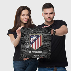 Подушка квадратная Атлетико Мадрид, цвет: 3D-принт — фото 2
